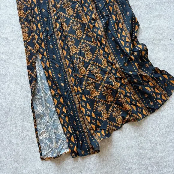 NWT Farm Rio Long Sleeve Tie Front Midi Dress - Picture 3 of 4